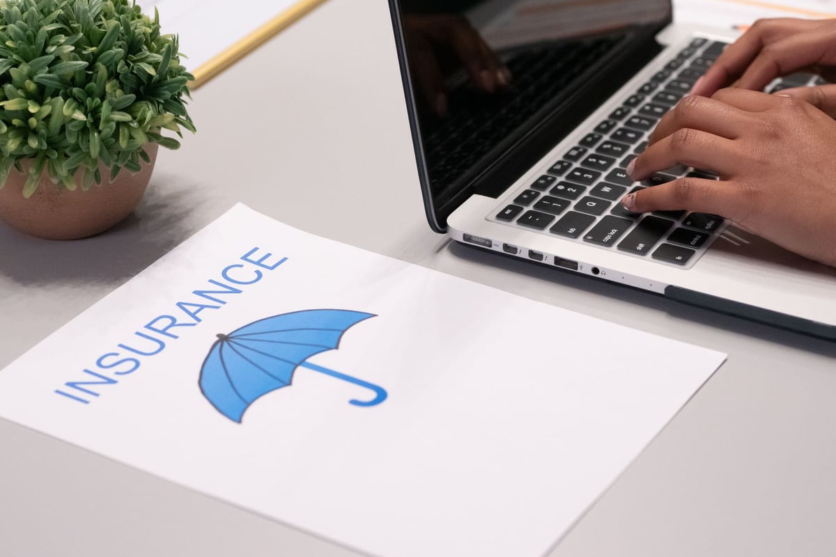 Insurance verification on a computer screen
