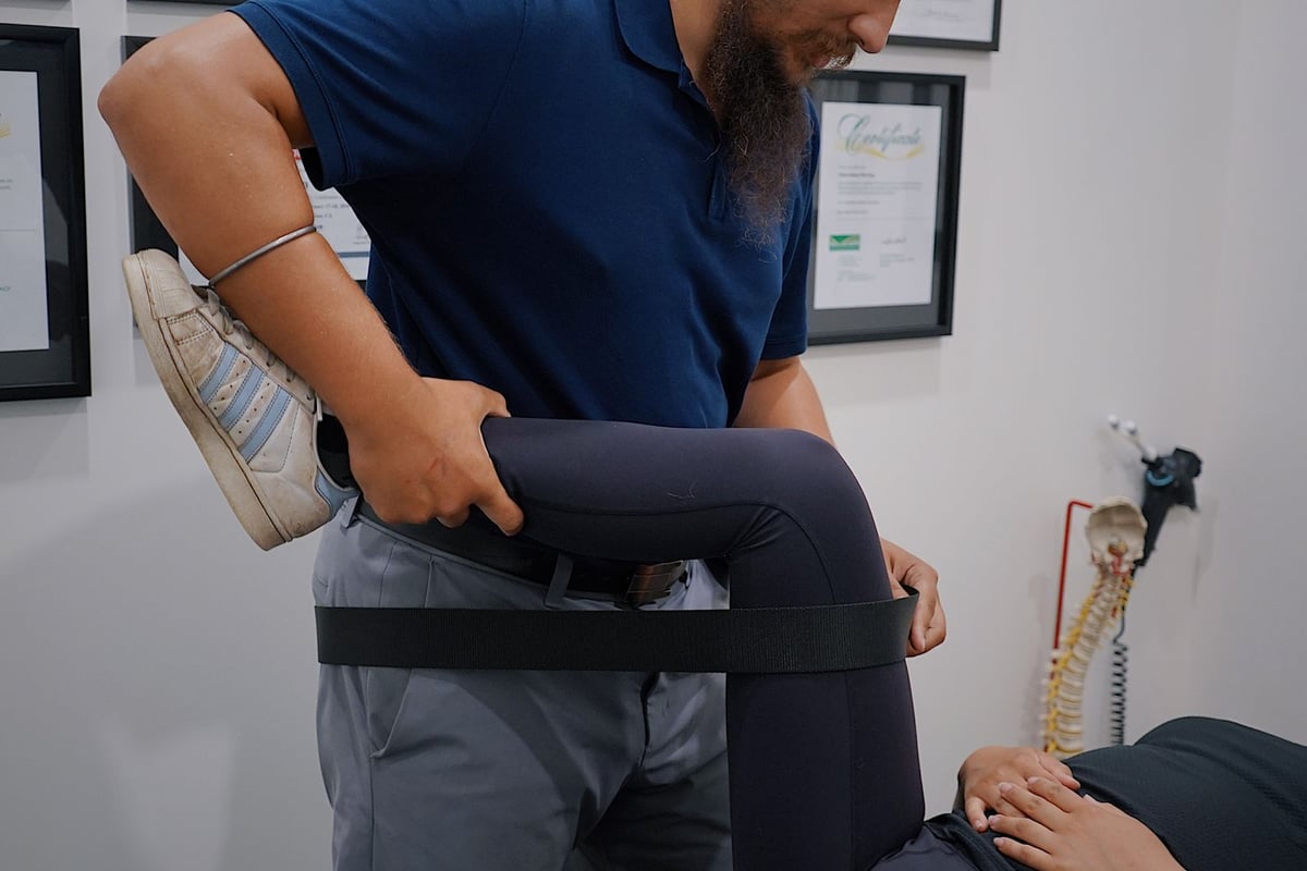 Physical therapy treatment room